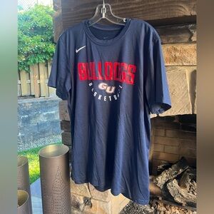 Nike Gonzaga basketball, blue short sleeve tee large